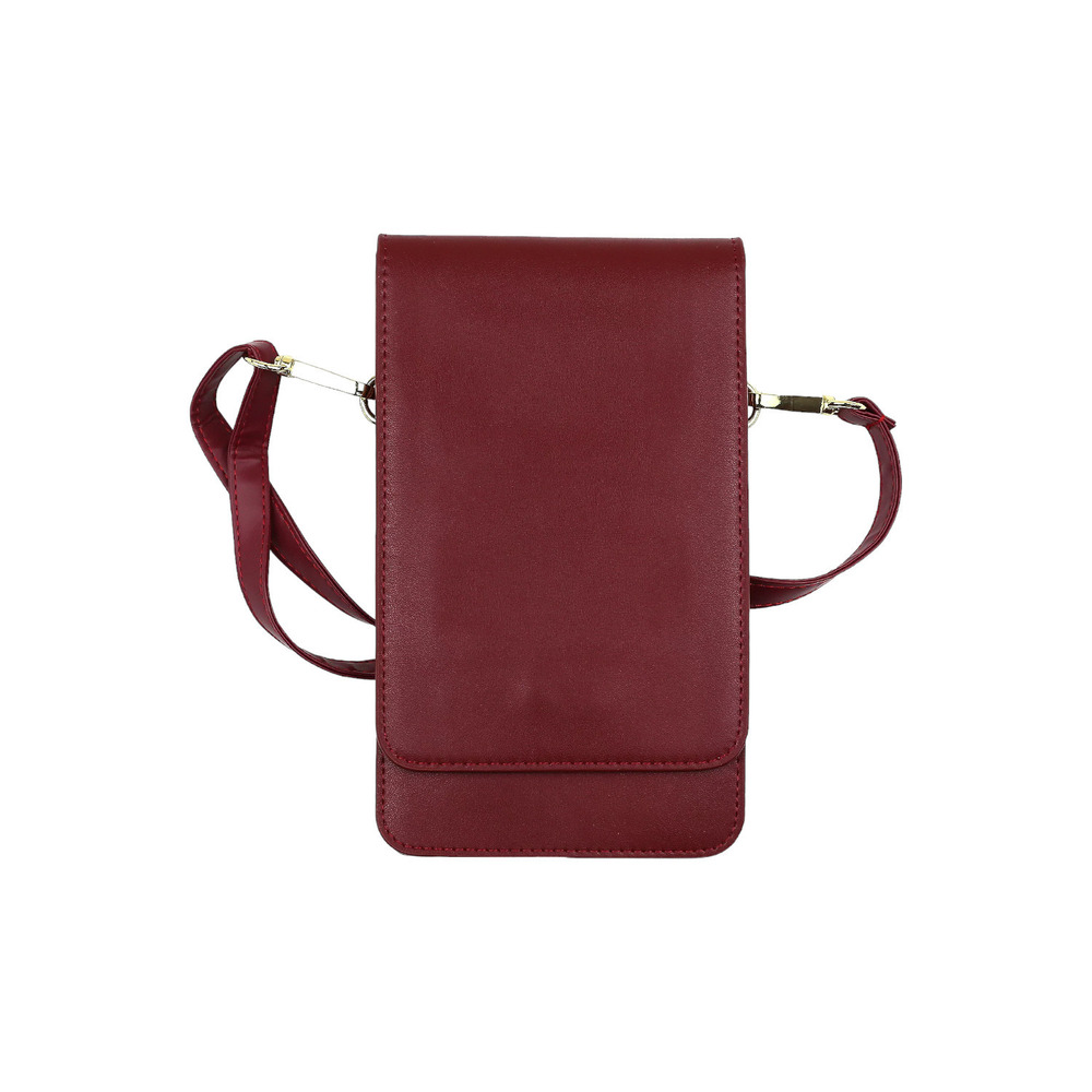 Gear Beast RFID Crossbody Phone Holder with Detachable Strap Burgundy